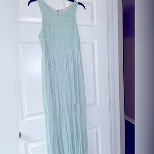 Light Green Long Dress w Slit